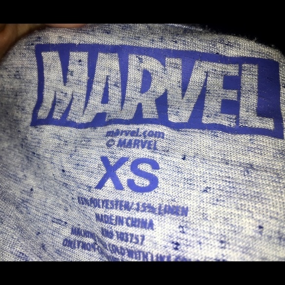 Marvel Captain America Blue Graphic Burnout Tee - Picture 7 of 7